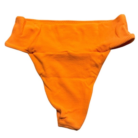 Toast Swim X Free People Signature Banded Waist Nectarine Rib Small Orange - Picture 6 of 7